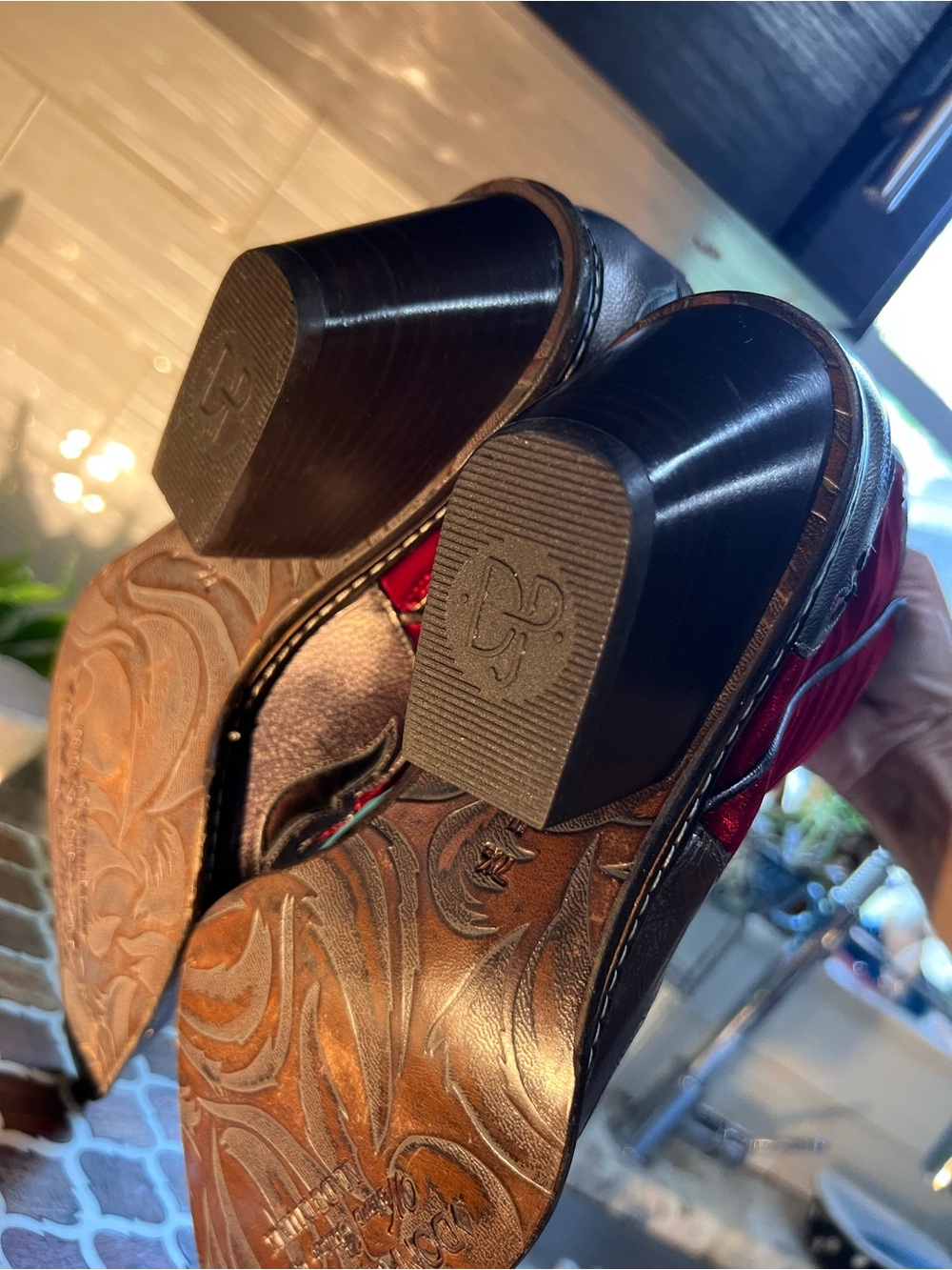 Donald J. Pliner Red Velvet Western Couture Ankle Boots NEW Price firm - Picture 11 of 16
